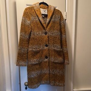 Tabitha Women's Mustard and Gray Teddy Jacket